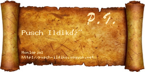 Pusch Ildikó névjegykártya